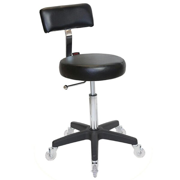 Sprint Black Salon Stool - Black Base