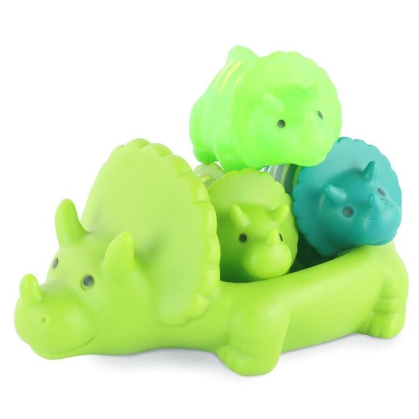 4pc Keycraft Dinosaur Family Bath Time Children's Toy Set 18M+ Green