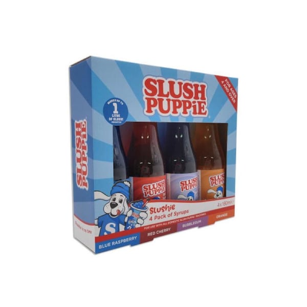 4pc Fizz Creations Slush Puppie Flavoured Slushie Syrups 180ml
