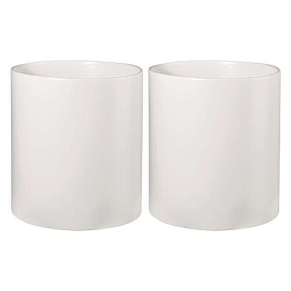 2PK Blomus Tealight Candle Holder Replacement Glass Decor Cylinder White