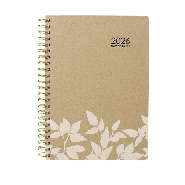 2026 Diary Cumberland Ecowise A4 Day to Page Kraft, ACCO 41SECB26