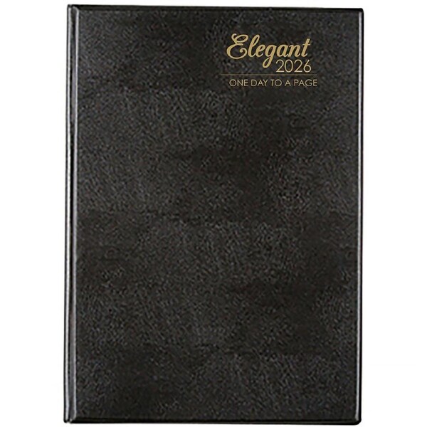 2026 Diary Cumberland Elegant A5 Day to Page Black, ACCO 51EPBK26