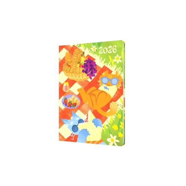 2026 Diary Collins Cat by Bella Ramsay A5 Week to View Recycled Picnic E-CA153.PC