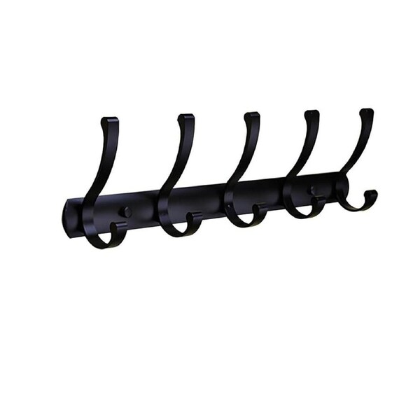 5 hooks self adhesive hooks no drill hooks heavy duty wall hooks 30kg load hooks coat rack wall mounted space saving hook rack rust resistant aluminium hooks punch free coat hanger kitchen wall hook
