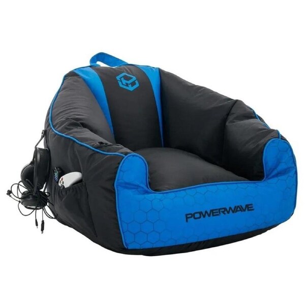 Powerwave PUFF Gaming Bean Bag Chair Blue