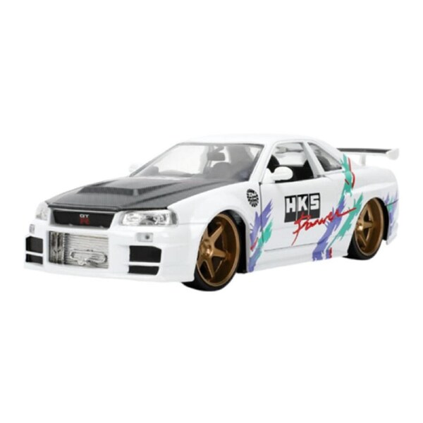 Jada 1:24 Scale JDM Tuners 2002 Nissan Skyline GT-R R34 White Diecast Model