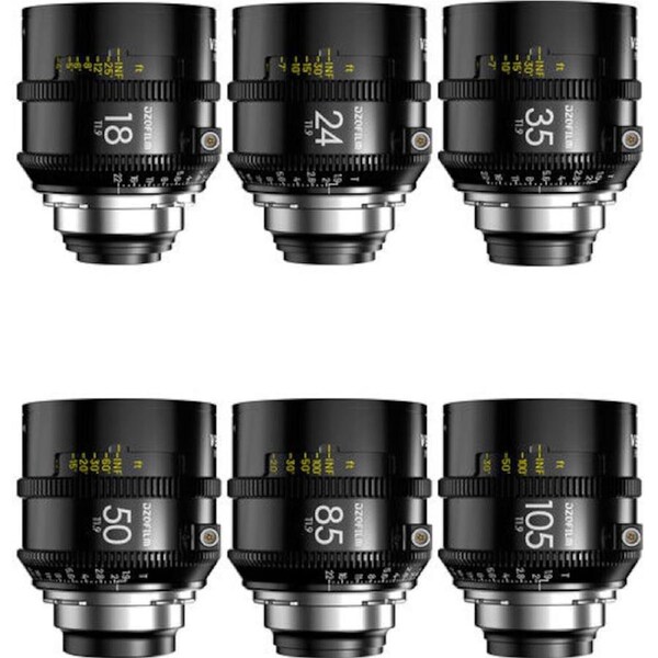 DZOFilm Vespid Prime II T1.9 Prime 6-Lens Kit (ARRI PL, Feet)