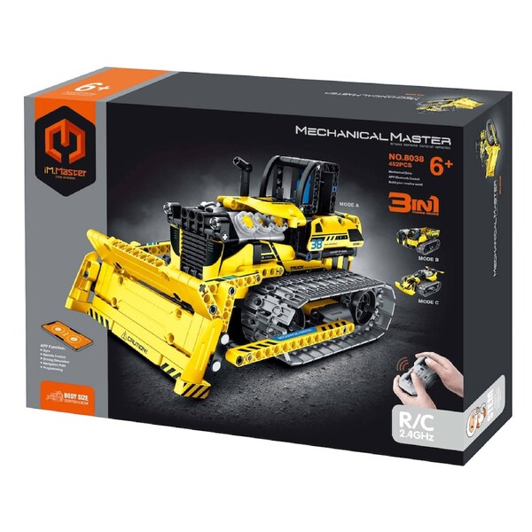 iM.Master Mechanical Master Remote Control Crawling Bulldozer 3-in-1 452 Piece Model Kit (8038)