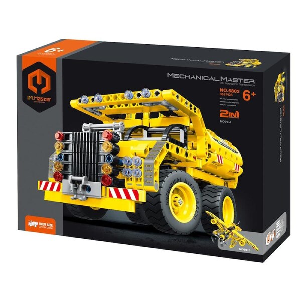iM.Master Mechanical Master Dump Truck and Plane 2-in-1 361 Piece Model Kit (6802)