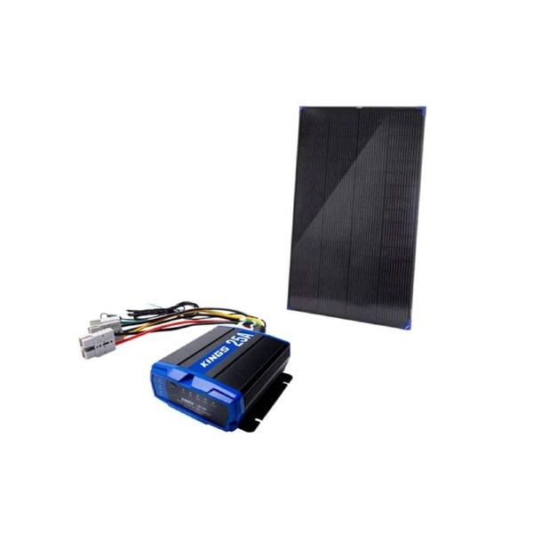 200W Fixed Solar Panel - Up to 16.67A at 12V - Grade A cells+ 25A DC-DC Charger