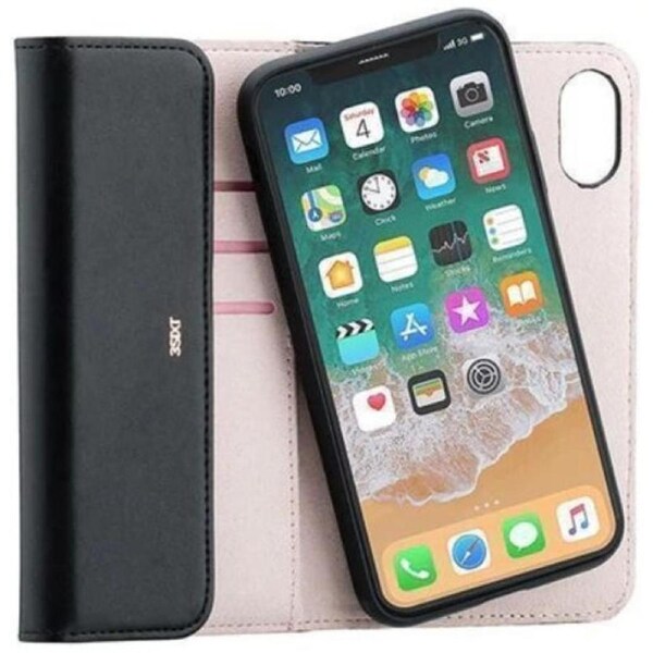 3SIXT NeoClutch Phone Case for iPhone Xs Max - Black/Dusty Pink