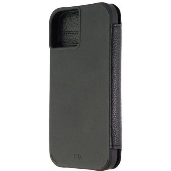 Case-Mate Leather Tough Wallet Folio with Magsafe Case for iPhone 13 - 14 - Black