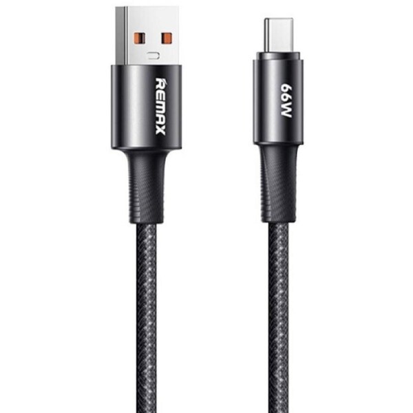 Remax RC-C099A Fonsu Series 66W USB Type-A to Type-C Fast Charging Data Cable - Black