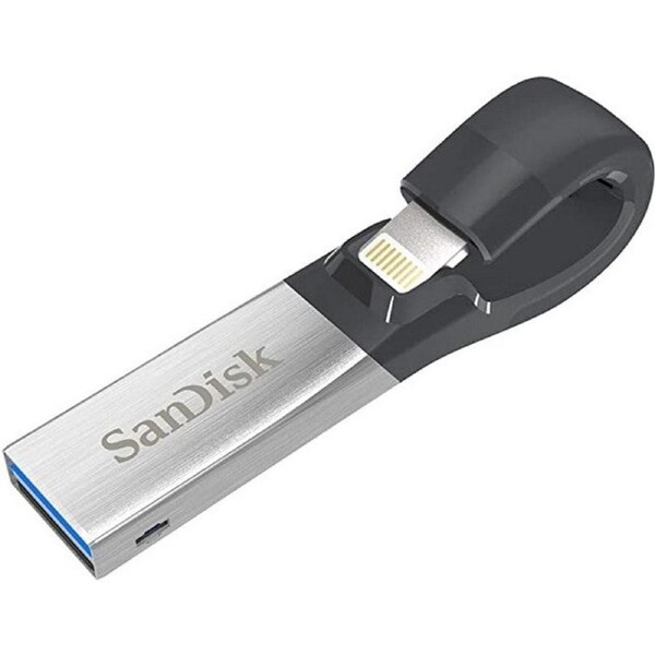 SanDisk iXpand Apple iPhone and iPad Flash Drive - 128GB - Grey
