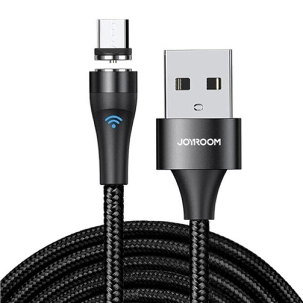 Joyroom S-1021X1 360 Magnetic Micro USB with Soft Lighting (1M) - Black