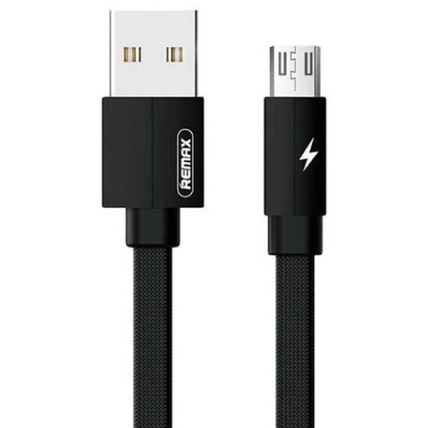 Remax RC-094m Kerolla Micro USB Braided Fast Charging Cable 2.4A (1M) - Black