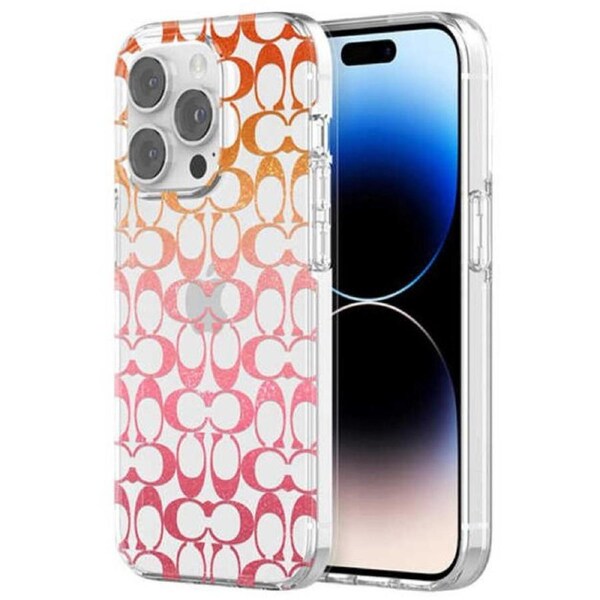 Coach Protective Signature C Phone Case for iPhone 14 Pro - Pink