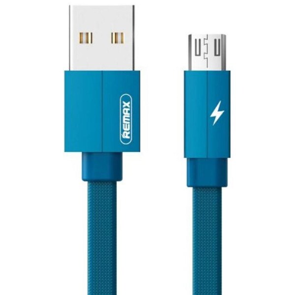 Remax RC-094m Kerolla Micro USB Braided Fast Charging Cable 2.4A (1M) - Blue
