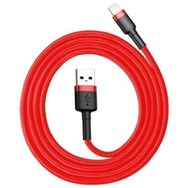 Baseus Phone Cable Cafule Fast Charging USB to Lightning For Iphone 2.4A (1M) - Red