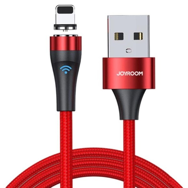Joyroom S-1021X1 360 Magnetic Micro USB with Soft Lighting (1M) - Red