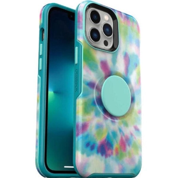 Otterbox Otter + Pop Symmetry Series Antimicrobial Phone Case for iPhone 13 Pro - Day Trip Graphic (Green/Blue/Purple)