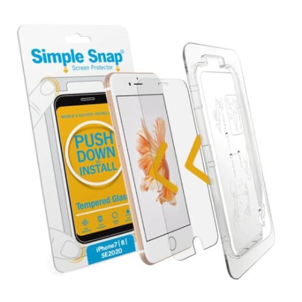 Simple Snap Tempered Glass Screen Protector for iPhone 7/8 - Clear