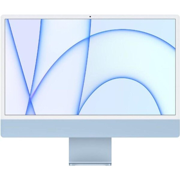 Apple iMac 2021 M1 (Four ports) 24" - Apple M1 chip: 8-core CPU/8-Core GPU - 256GB - Blue - 8GB RAM - 24 Inch - Refurbished (Excellent Condition)