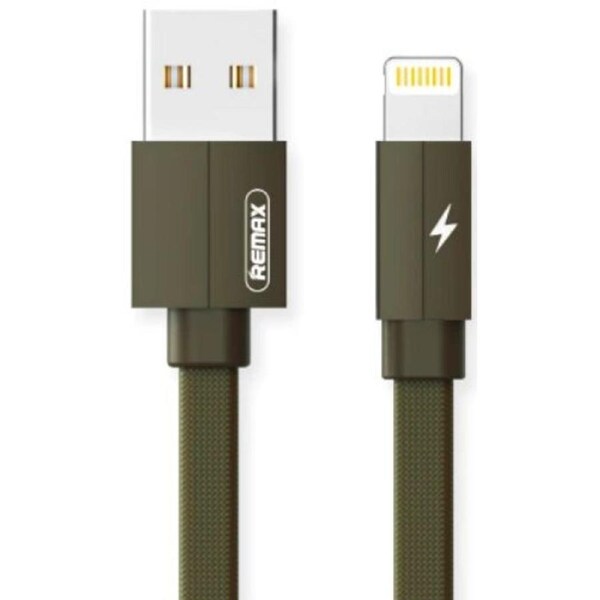 Remax RC-094i Kerolla Lightning Braided Fast Charging Cable 2.4A (1M) - Green