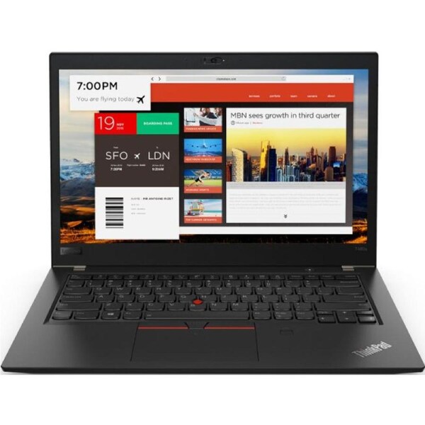Lenovo ThinkPad T480s Laptop 14" - Intel Core i5-8250U 1.6GHz - 256GB - Black - 16GB RAM - 14 Inch - Refurbished (Good Condition)