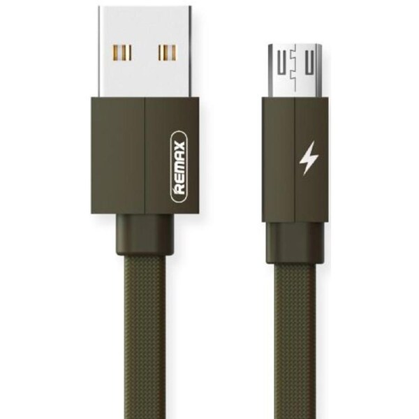 Remax RC-094m Kerolla Micro USB Braided Fast Charging Cable 2.4A (1M) - Green