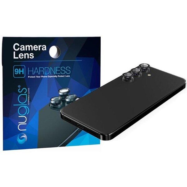 Nuglas Tempered Glass Camera Lens Protector for Samsung Galaxy S25 - Black