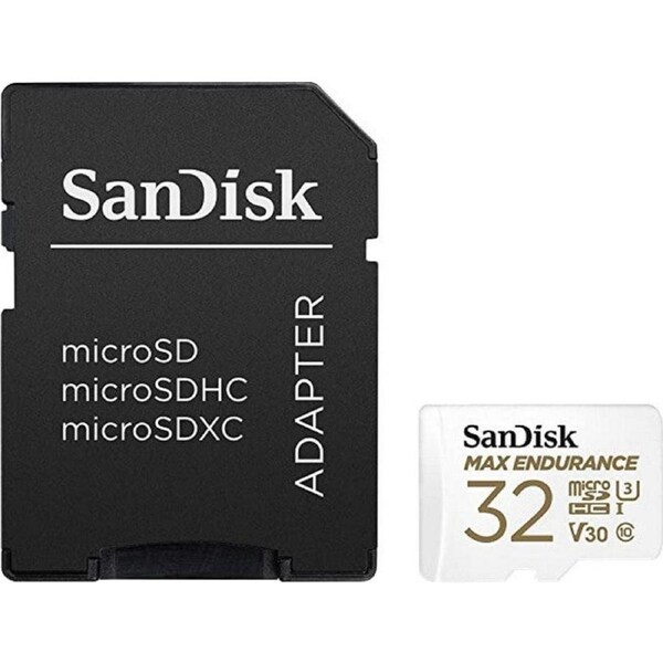 SanDisk MAX Endurance microSD Card with Adapter - 64GB - White