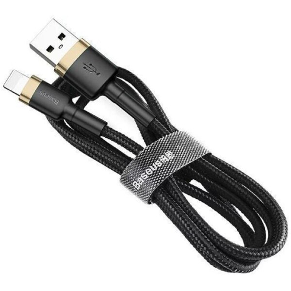 Baseus Phone Cable Cafule Fast Charging USB to Lightning For Iphone 2.4A (1M) - Gold & Black