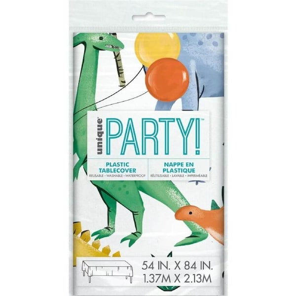 Dinosaur Party Plastic Tablecover 213cm