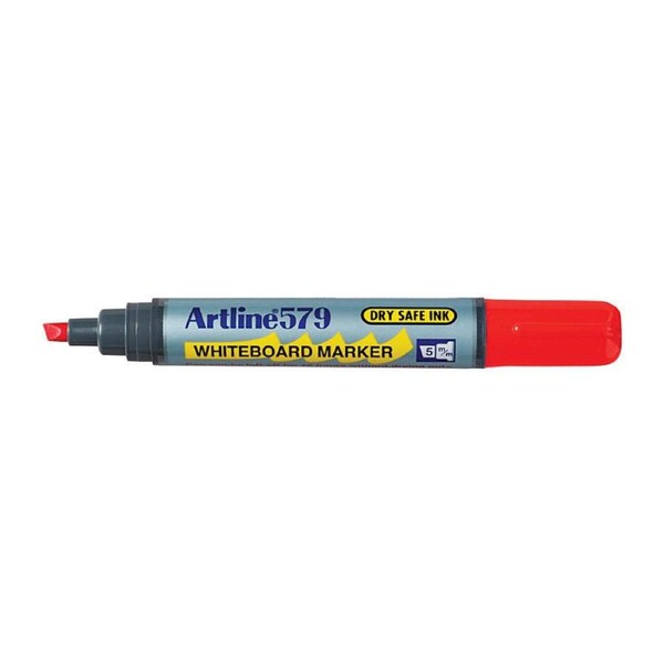 Artline 579 Whiteboard Marker 5mm Chisel Red Bx12