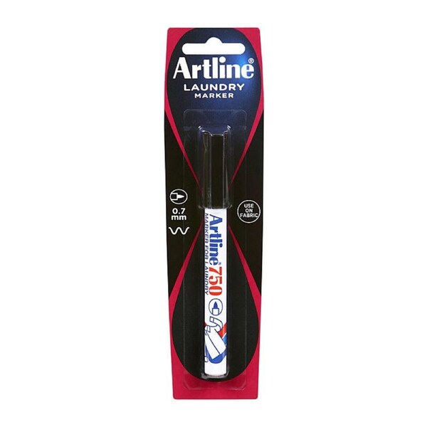 Artline 750 Laundry Marker 0.7mm Bullet Black HS