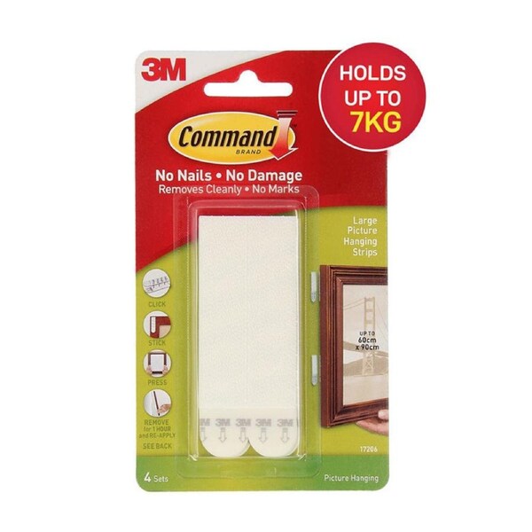 Command 17206 Large Picture Hanging Strips 4-Pack
