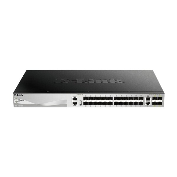 D-Link 30 port Stackable Gigabit SFP Layer 3+ Switch with 6 10GbE ports