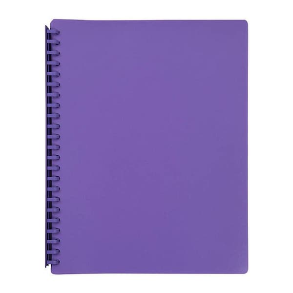 Marbig Refillable Display Book 20 Pocket Purple