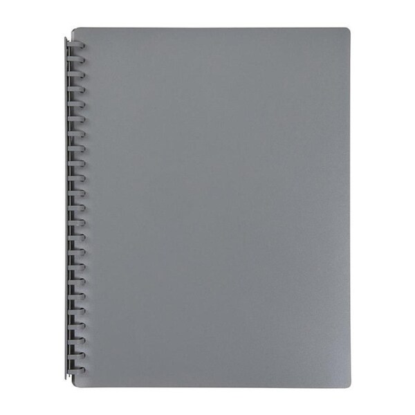 Marbig Refillable Display Book 20 Pocket Grey