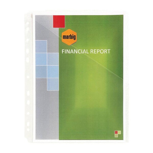 Marbig Sheet Protectors H/Weight A4 Easy Acc Pk10