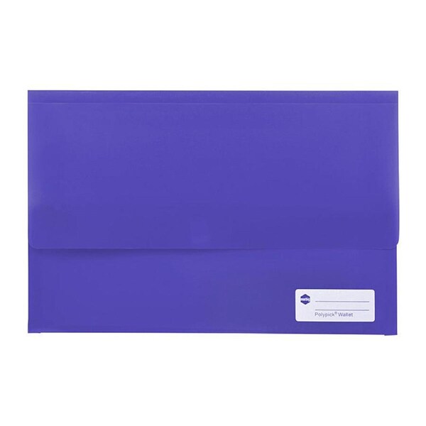 Marbig Polypick Foolscap Document Wallet Purple