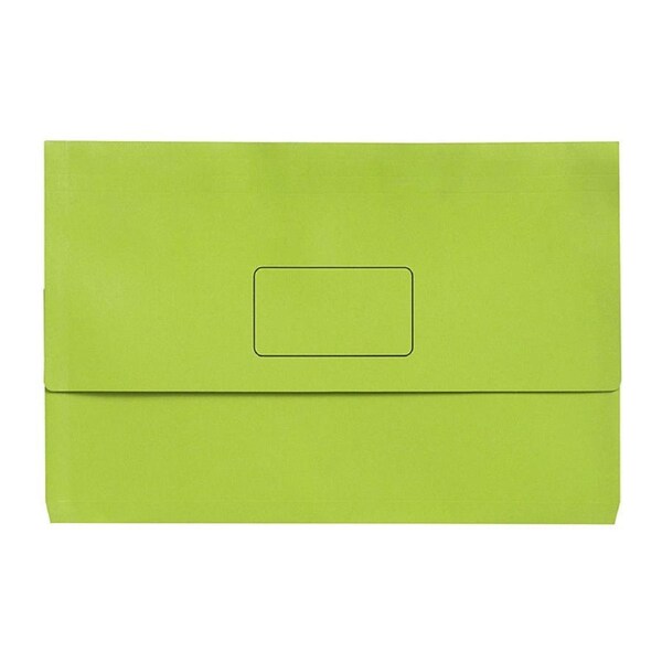 Marbig Slimpick F/C Document Wallet Brt Green Pk10