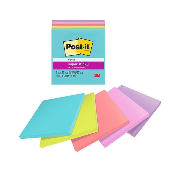 Post-It Super Sticky Notes Miami 76 x 76mm 5-Pack