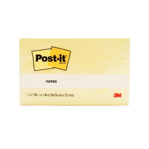 Post-It Notes Canary Yellow 73 x 123mm 12-Pack