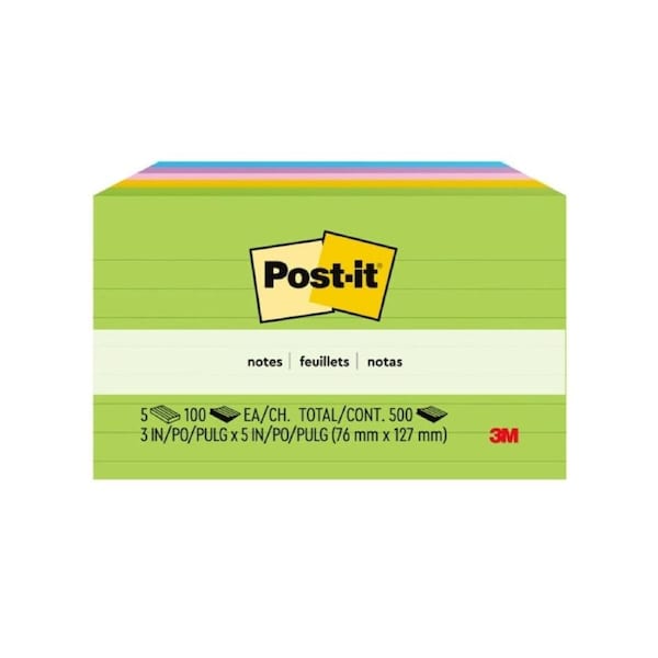 Post-It Lined Notes Jaipur 76 x 127mm 5-Pack