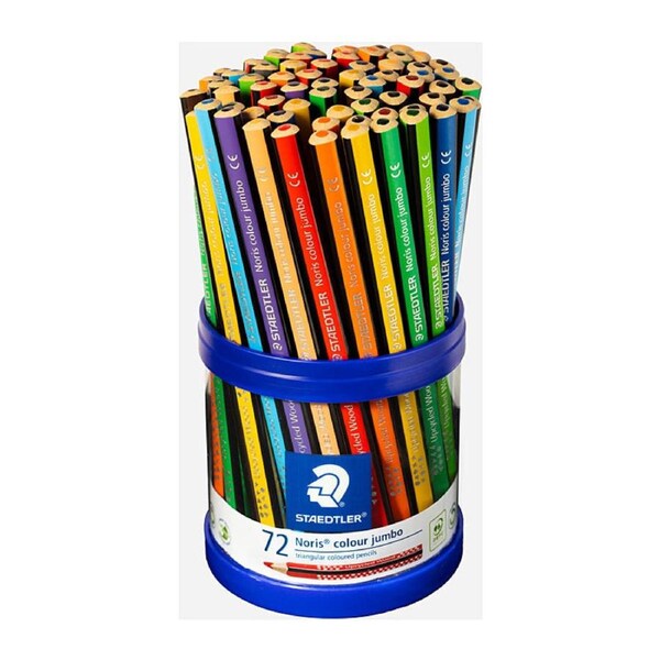 Staedtler Noris Colour Jumbo Pencils - Cup of 72 - Assorted Colours