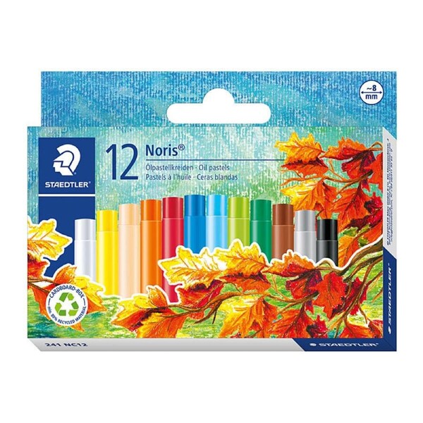Staedtler Noris Club Colour Oil Pastels - Box of 12 - Assorted Colours