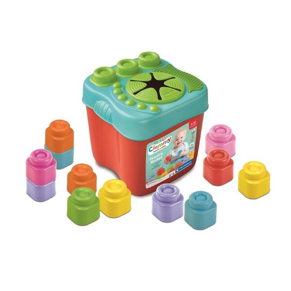 Clementoni Soft Clemmy Sensory Bucket - 15 Soft Blocks