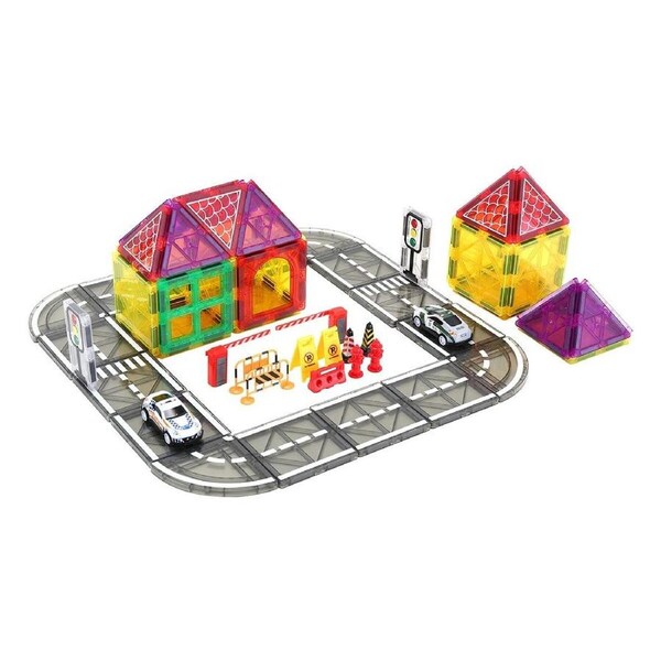 69 Piece Road Magnetic Tile Set